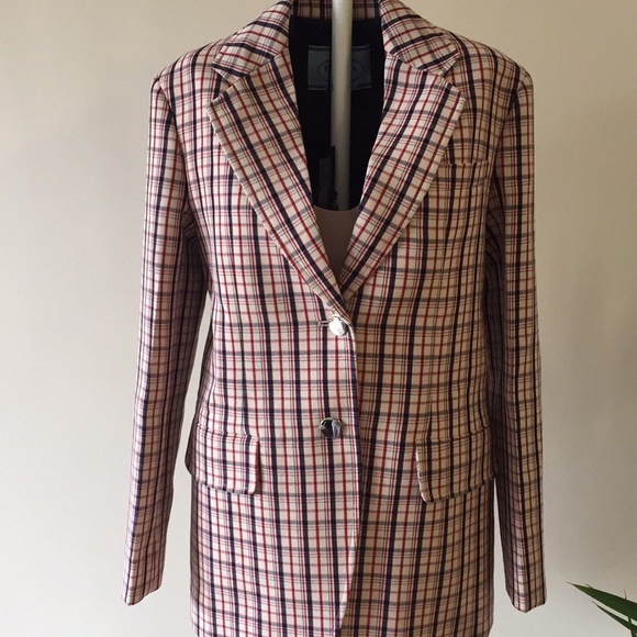 NWT Prada Checked plaid Blazer small size 38 - Picture 4 of 8